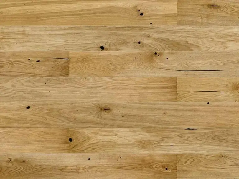Landhausdiele 2132‑B Eiche Hallertau – Detailansicht der lackierten Oberfläche und Maserung