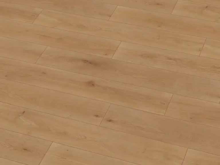 Bioboden Gelato al Toffee XL im warmen Karamellton verlegt im Wohnraum